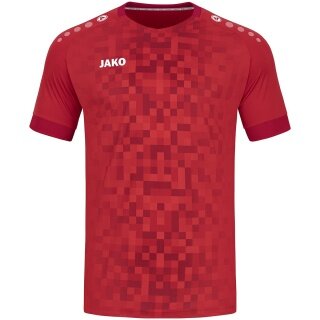 JAKO Sport-Tshirt Trikot Pixel (atmungsaktiv, schnelltrocknend) rot Kinder
