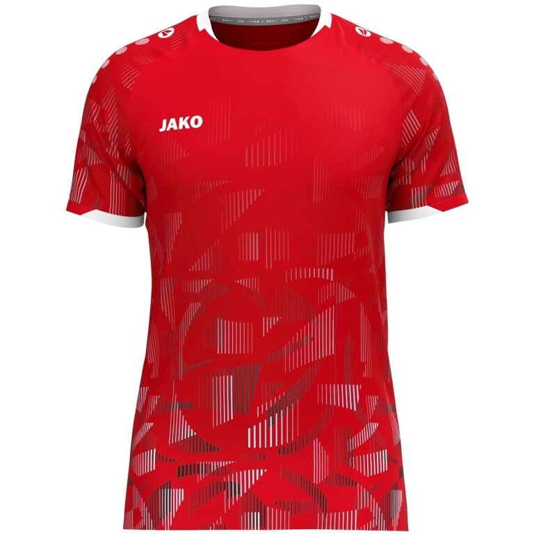 JAKO Sport-Tshirt Trikot Sonic KA (schnelltrocknend, strapazierfähig) rot/schwarz/weiss Herren