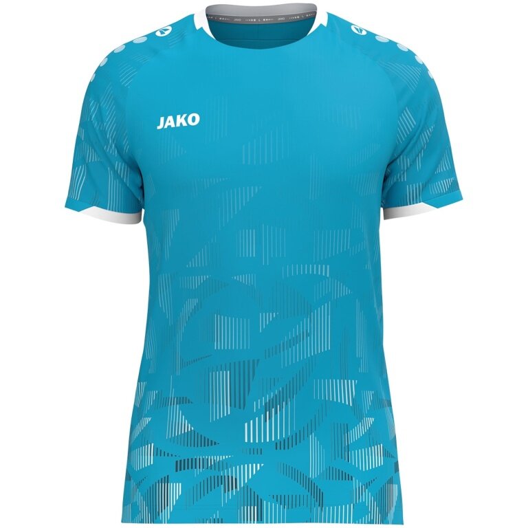 JAKO Sport-Tshirt Trikot Sonic KA (schnelltrocknend, strapazierfähig) aquablau/marineblau/weiss Kinder