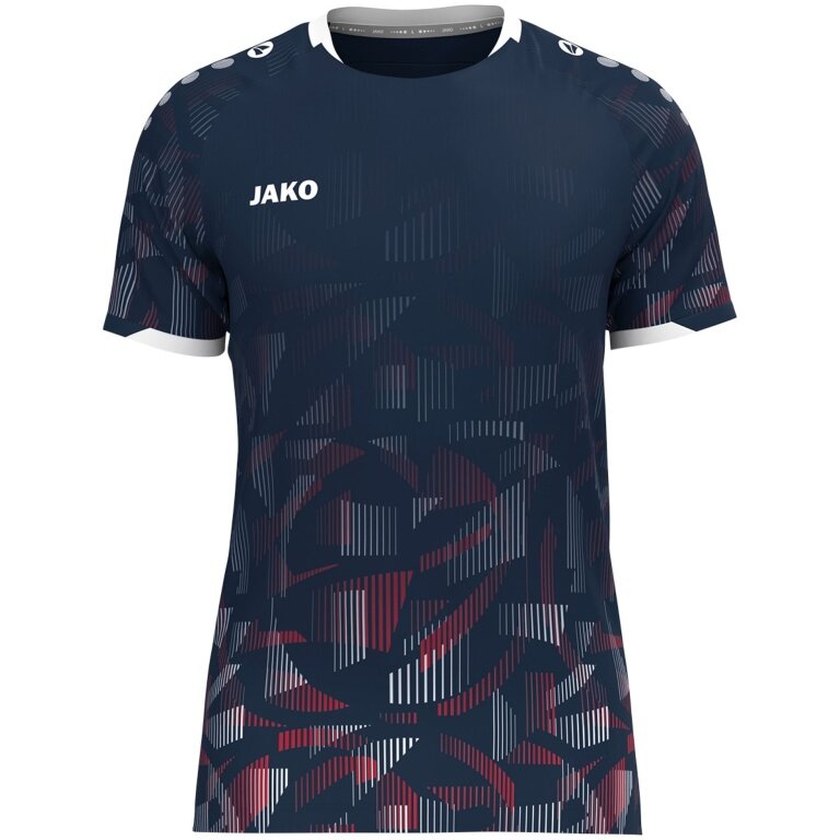 JAKO Sport-Tshirt Trikot Sonic KA (schnelltrocknend, strapazierfähig) marineblau/rot/weiss Herren