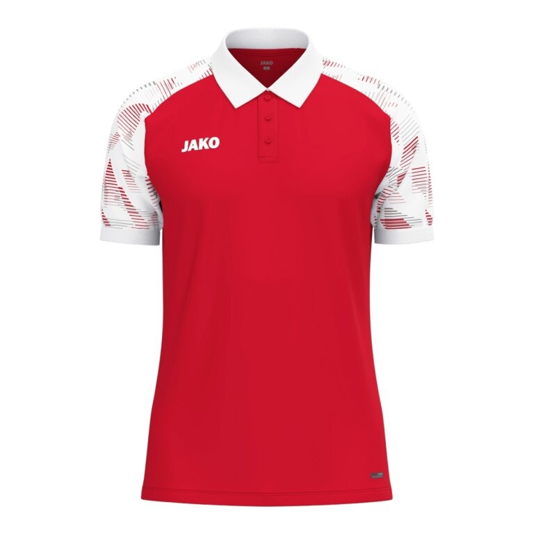 JAKO Sport-Polo Sonic (leicht, atmungsaktiv) rot/weiss Herren
