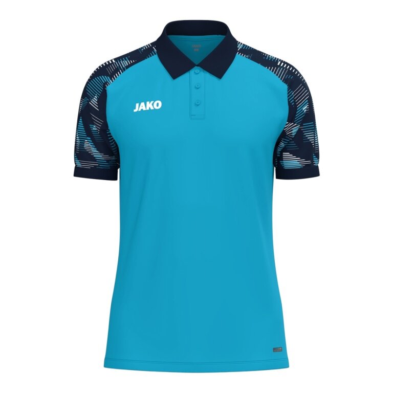 JAKO Sport-Polo Sonic (leicht, atmungsaktiv) aquablau/marineblau Herren