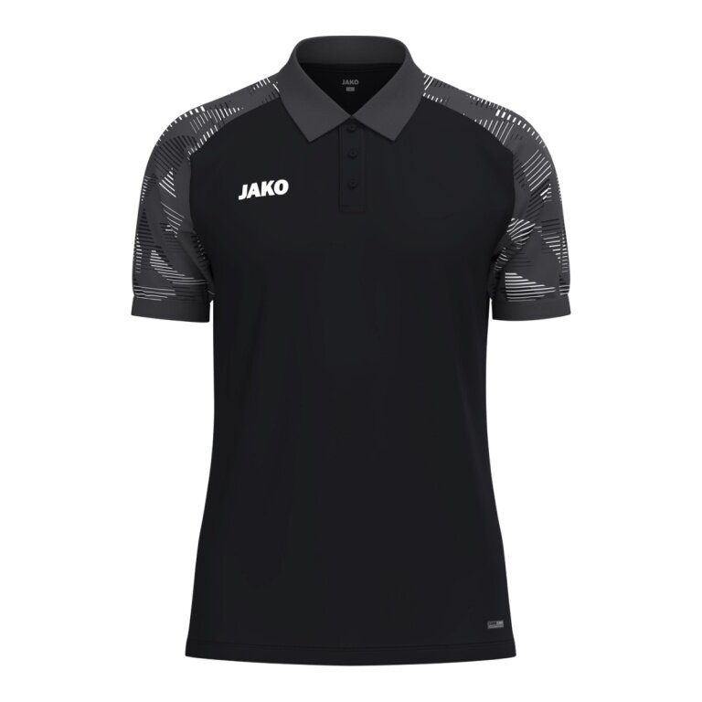 JAKO Sport-Polo Sonic (leicht, atmungsaktiv) schwarz/anthrazitgrau Herren