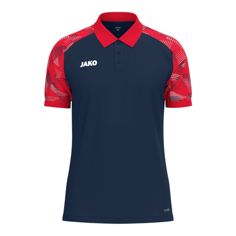 JAKO Sport-Polo Sonic (leicht, atmungsaktiv) marineblau/rot Herren