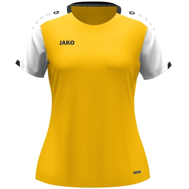 JAKO Sport-Shirt Dynamic (100% rec.Polyester) gelb/weiss/schwarz Damen