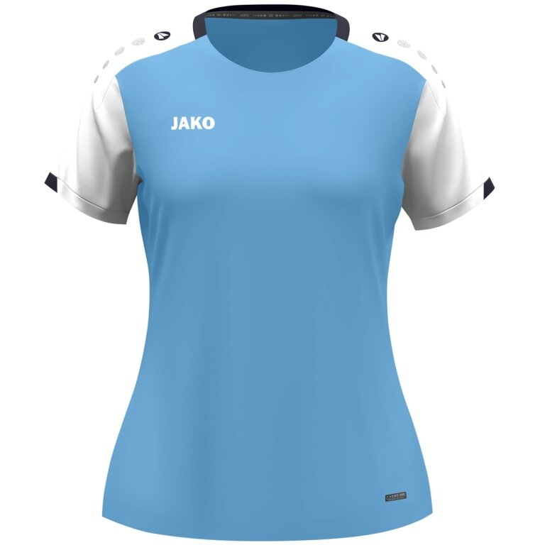 JAKO Sport-Shirt Dynamic (100% rec.Polyester) himmelblau/weiss/marineblau Damen