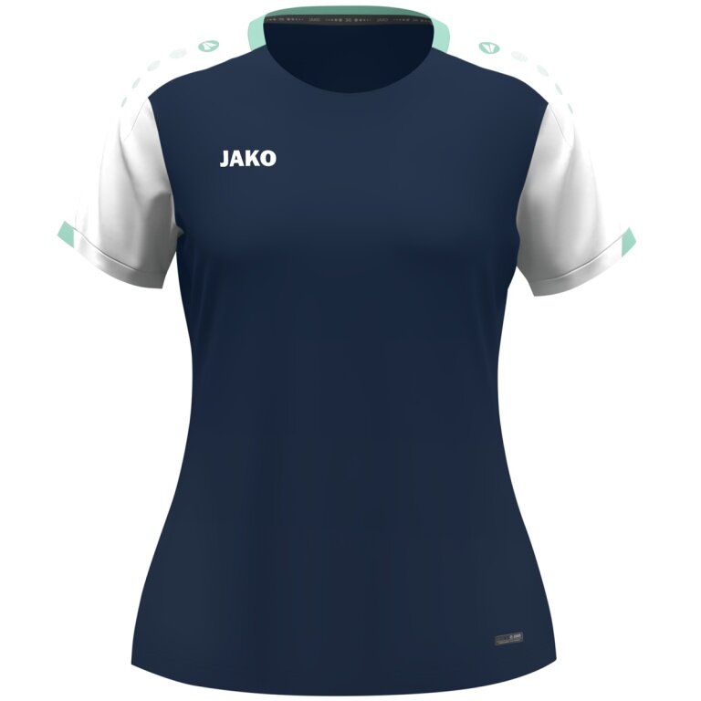 JAKO Sport-Shirt Dynamic (100% rec.Polyester) nachtblau/weiss/hellgrau Damen