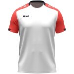 JAKO Sport-Tshirt Dynamic (100% rec.Polyester) weiss/coralrot/marineblau Kinder
