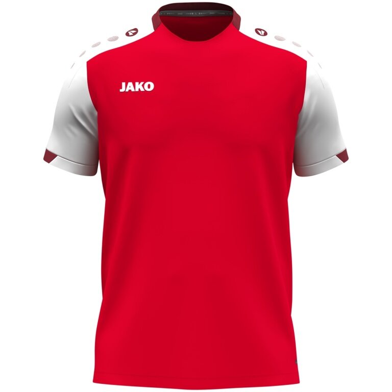 JAKO Sport-Tshirt Dynamic (100% rec.Polyester) rot/weiss/dunkelrot Kinder