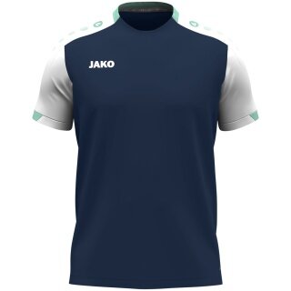 JAKO Sport-Tshirt Dynamic (100% rec.Polyester) marineblau/weiss/mintgrün Herren