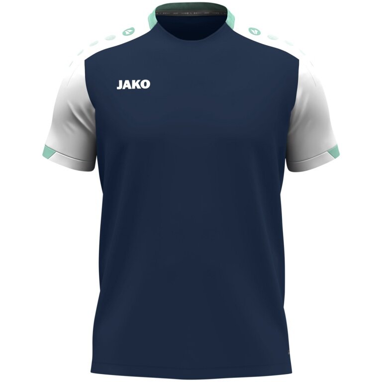 JAKO Sport-Tshirt Dynamic (100% rec.Polyester) marineblau/weiss/mintgrün Kinder