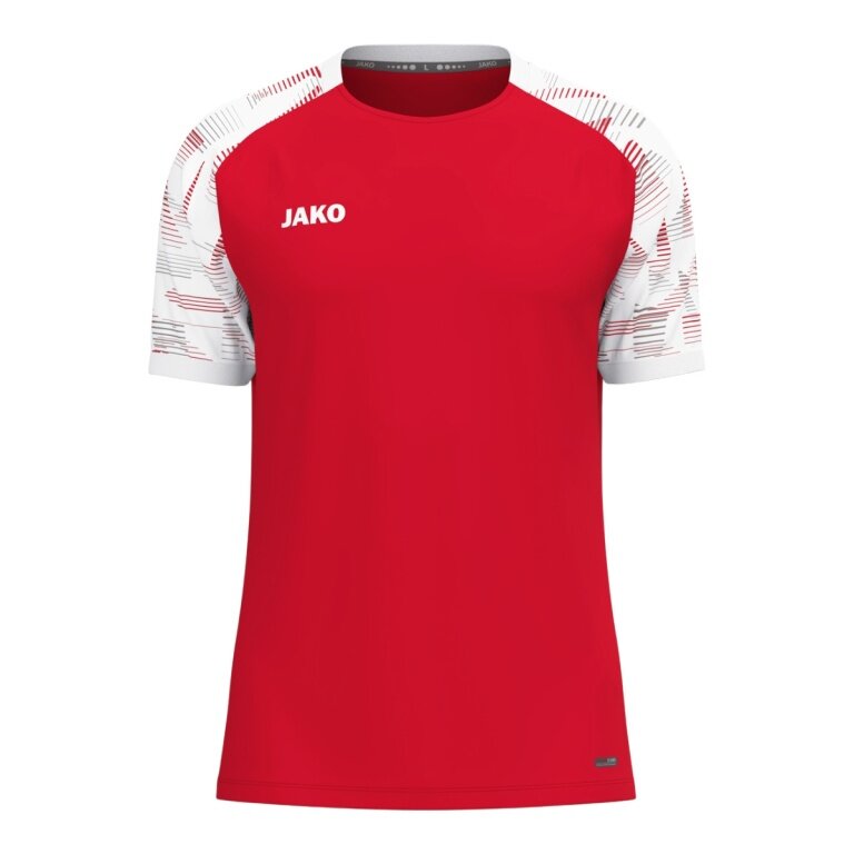 JAKO Sport-Tshirt Sonic (atmungsaktiv, strapazierfähig) rot/weiss Herren