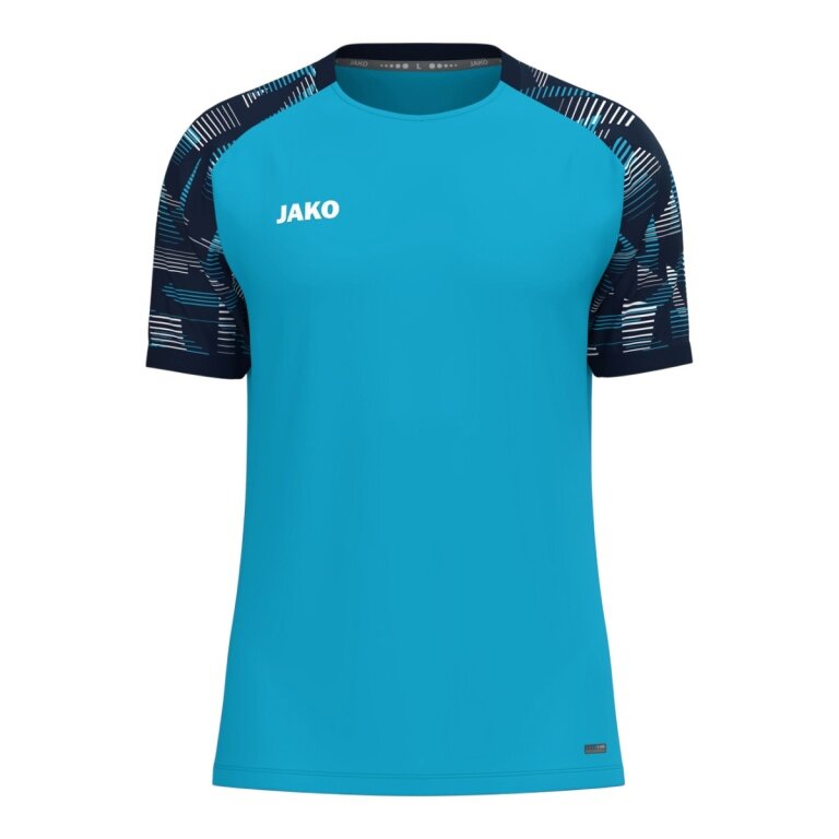 JAKO Sport-Tshirt Sonic (atmungsaktiv, strapazierfähig) aquablau/marineblau Herren