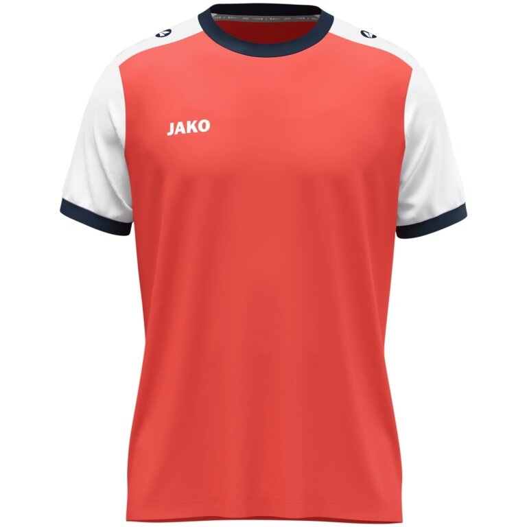 JAKO Sport-Tshirt Dynamic Trikot (Polyester-Micro-Mesh) coralrot/weiss Kinder