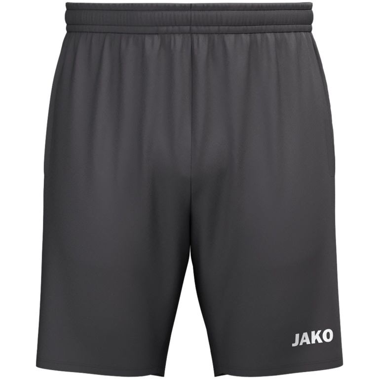 JAKO Sporthose (Webshort) One (Micro-Twill, Seitentaschen mit Reißverschluss) kurz anthrazitgrau Herren