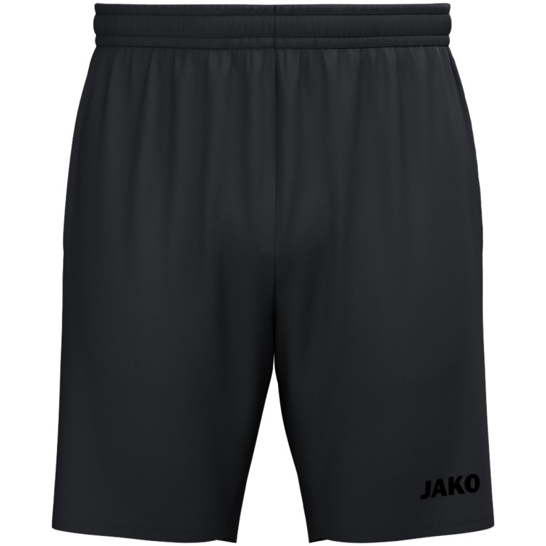 JAKO Sporthose (Webshort) One (Micro-Twill, Seitentaschen mit Reißverschluss) kurz schwarz/schwarz Herren