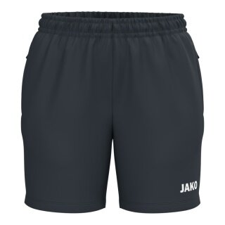 JAKO Sporthose (Webshort) One (Seitentaschen mit Reißverschluss) kurz anthrazitgrau Damen