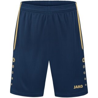 JAKO Sporthose Short Allround (Polyester-Interlock, Ohne Innenslip) kurz navyblau/gold Herren