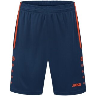 JAKO Sporthose Short Allround (Polyester-Interlock, Ohne Innenslip) kurz navyblau/orange Jungen