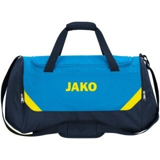 JAKO Sporttasche Iconic (Größe M - 43 Liter) blau/marineblau/gelb - 55x27x29cm
