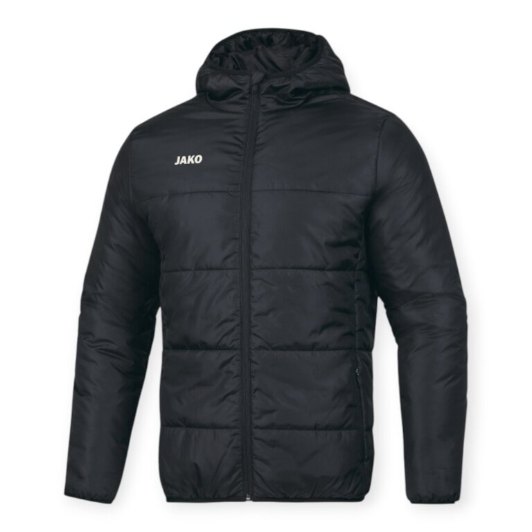 JAKO Steppjacke Basic (wattiert mit Kapuze) schwarz Herren