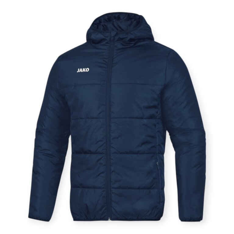 JAKO Steppjacke Basic (wattiert mit Kapuze) dunkelblau Herren