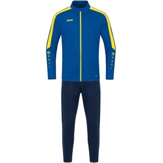 JAKO Trainingsanzug Polyester Power (Jacke und Hose) royalblau/gelb/marineblau Herren