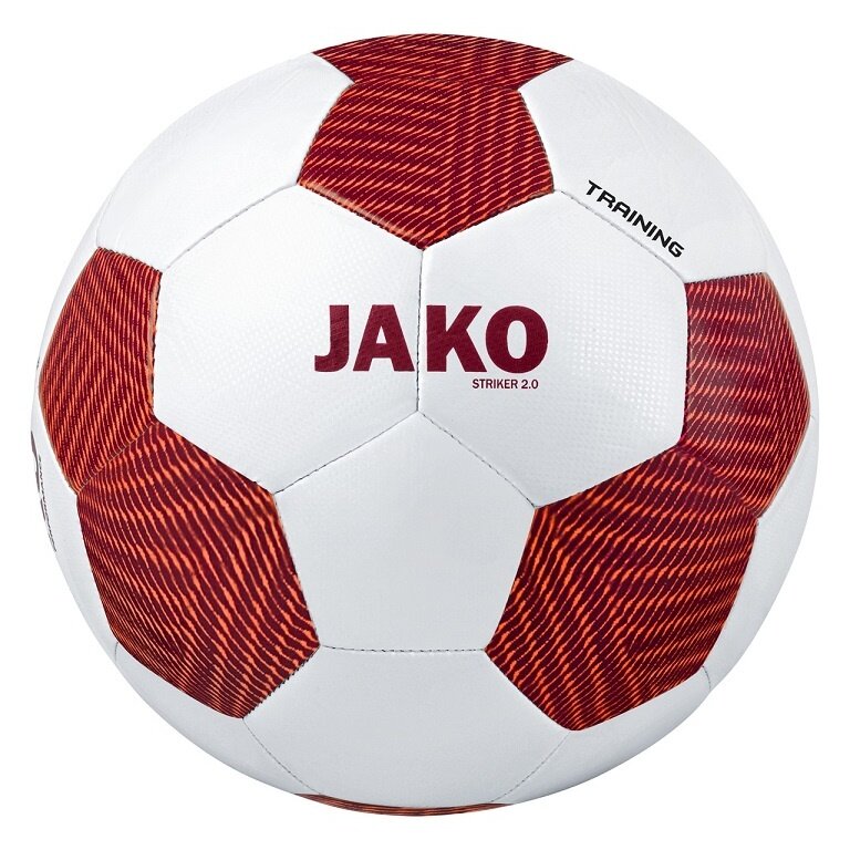 JAKO Trainingsball Striker 2.0 (Größe 5) weiss/weinrot - 1 Ball
