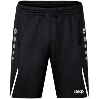 JAKO Trainingshose (Short) Challenge - Double-Stretch-Knit, Seitentaschen mit Reissverschluss - schwarz/weiss Jungen