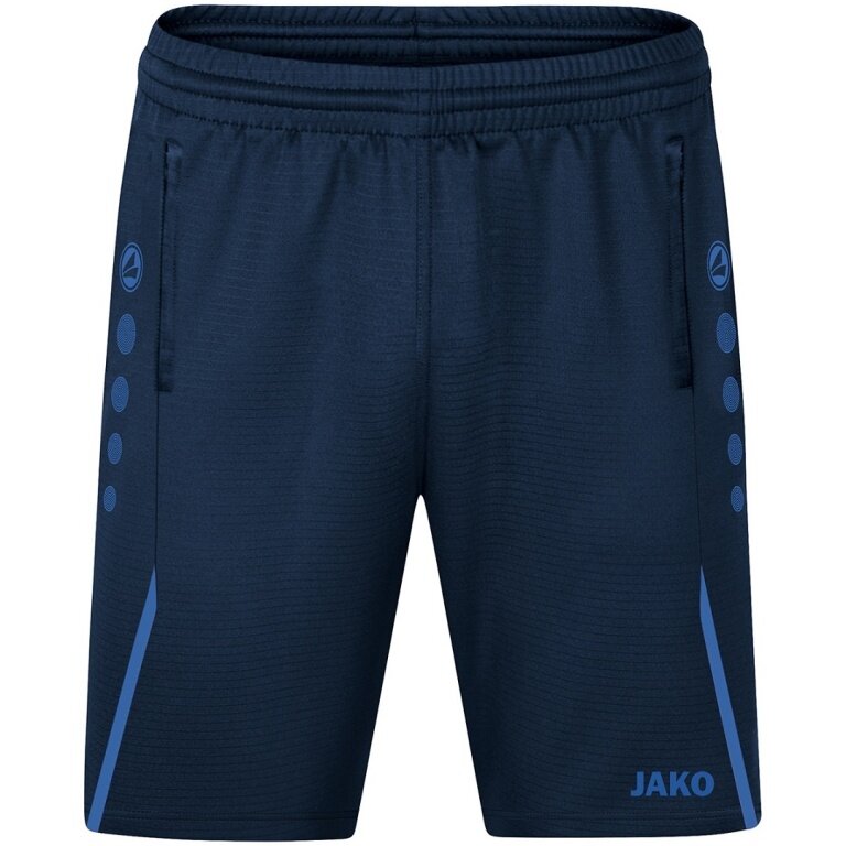 JAKO Trainingshose (Short) Challenge - Double-Stretch-Knit, Seitentaschen mit Reissverschluss - dunkelblau/royal Jungen