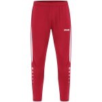 JAKO Trainingshose Power (Stretch-Knit-Polyester, Seitentaschen mit Reißverschluss) lang rot/weiss Kinder