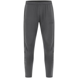 JAKO Trainingshose Power (Stretch-Knit-Polyester, Seitentaschen mit Reißverschluss) lang anthrazitgrau Kinder