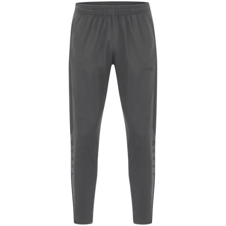 JAKO Trainingshose (Polyesterhose) Power (elastisch, Seitentaschen mit Reißverschluss) lang anthrazitgrau Kinder