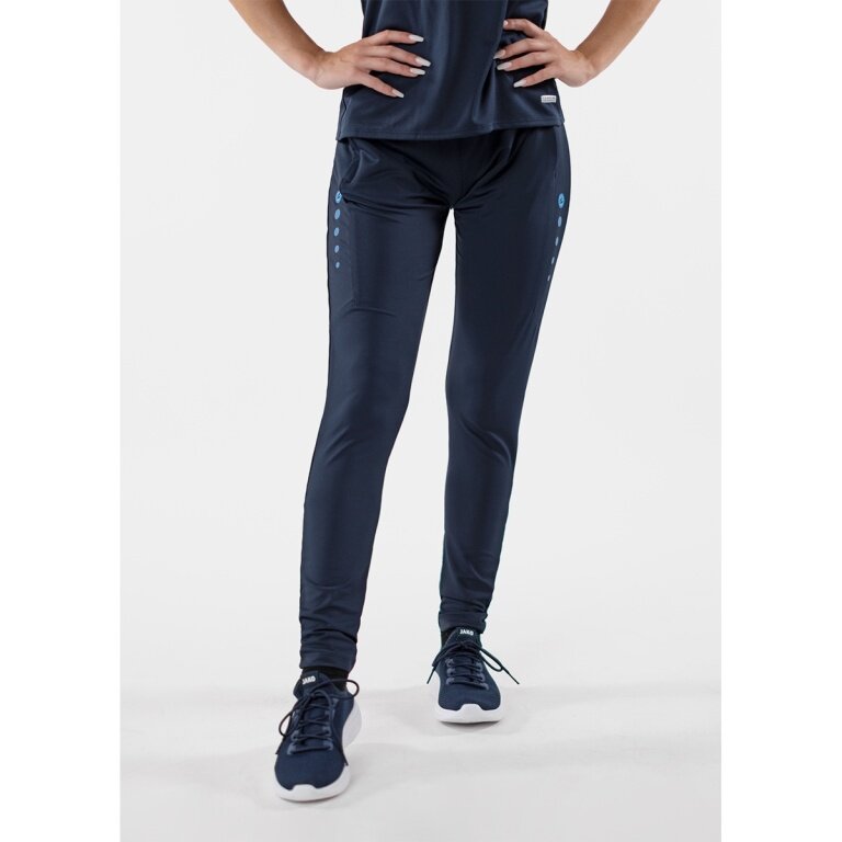 JAKO Trainingshose Premium Champ 2.0 lang marineblau/hellblau Damen