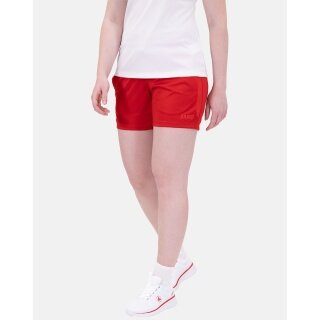 JAKO Trainingshose Short Power (Polyester-Interlock, elastisch, strapazierfähig) kurz rot Damen
