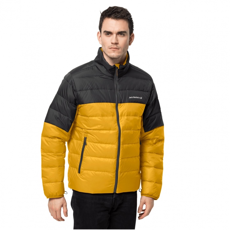 Daunenjacke Jack Wolfskin Jacke Herren Orange Blau Skijacke Jack