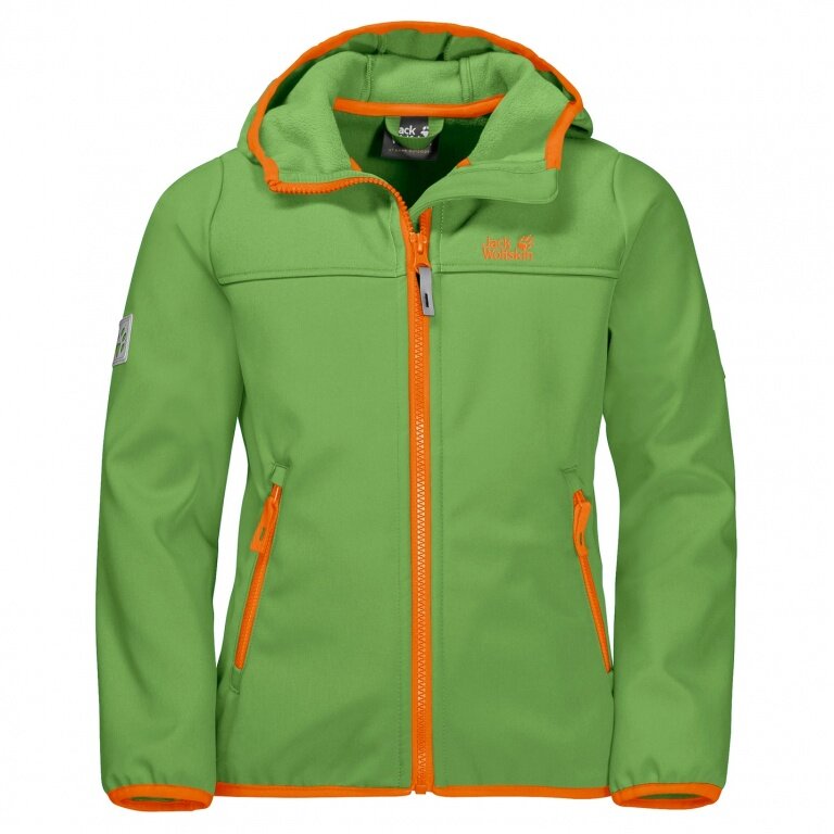 Jack Wolfskin Softshelljacke Fourwinds (wind-& wasserabweisend) grün Kinder