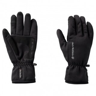 Jack Wolfskin Handschuhe Stormlock Hydro Glove - winddicht, sehr wasserabweisend, touchscreenfreundlich - schwarz