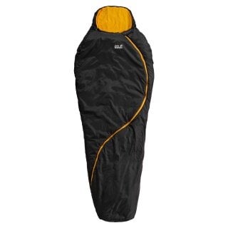 Jack Wolfskin Schlafsack Smoozip -5 (3-Jahreszeiten-Schlafsack, Fleece-Innenfutter, feuchtigkeitsunempfindlich) schwarz