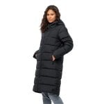 Jack Wolfskin Winter-Daunenmantel Frozen Palace Coat (winddicht, wasserabweisend) schwarz Damen