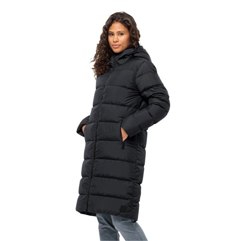 Jack Wolfskin Winter-Daunenmantel Frozen Palace Coat (winddicht, wasserabweisend) schwarz Damen