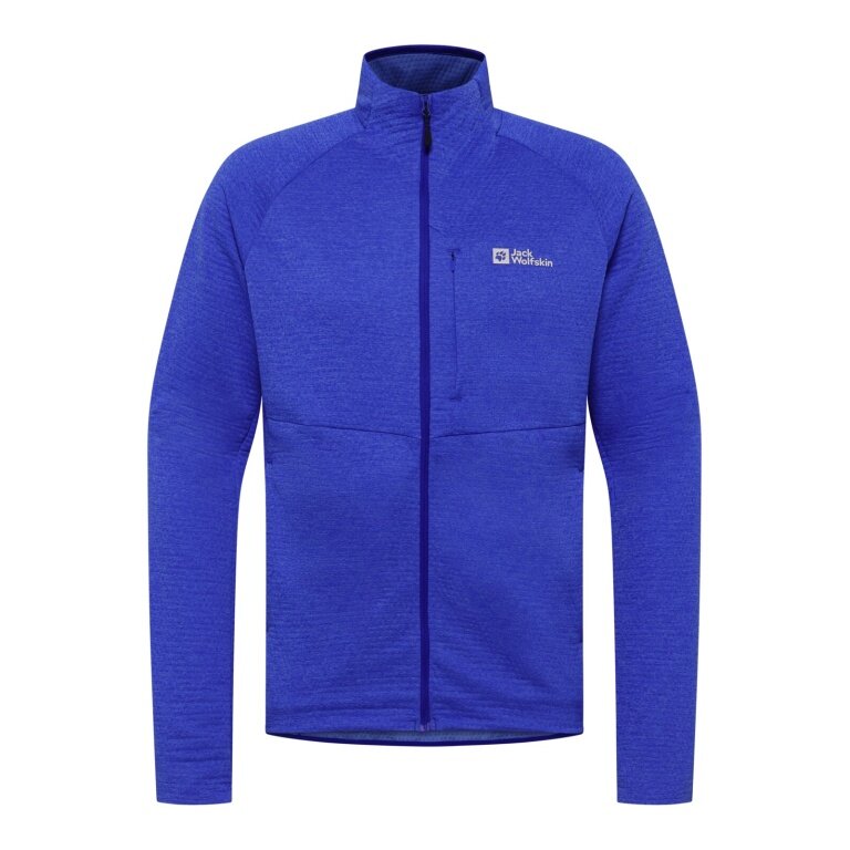 Jack Wolfskin Fleecejacke Taiga Full Zip (elastische Bünd) blau Herren