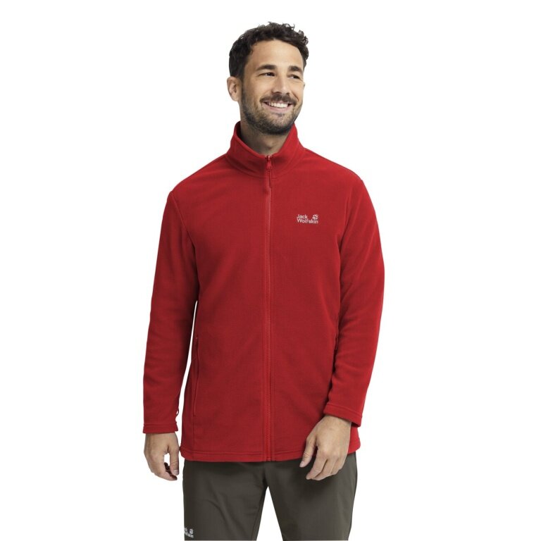 Jack Wolfskin Fleecejacke Taunus 100 Full Zip (leicht, atmungsaktiv) rot Herren