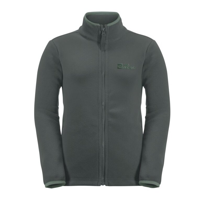 Jack Wolfskin Fleecejacke Taunus (schnelltrocknend, atmungsaktiv) dunkelgrün Kinder
