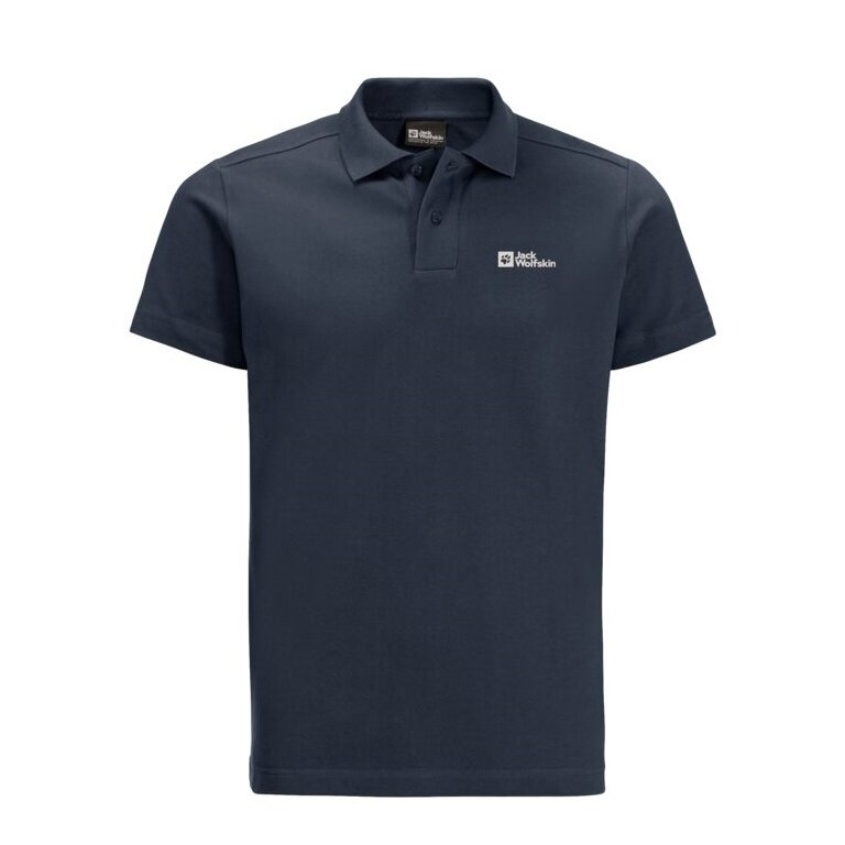 Jack Wolfskin Freizeit-Polo Essential (Bio-Baumwolle) nachtblau Herren