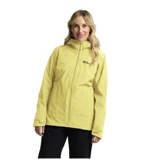 Jack Wolfskin Ganzjahresjacke Moonrise 3in1 2025 (wasser- winddicht, mit Fleece-Innenjacke) lemongelb Damen