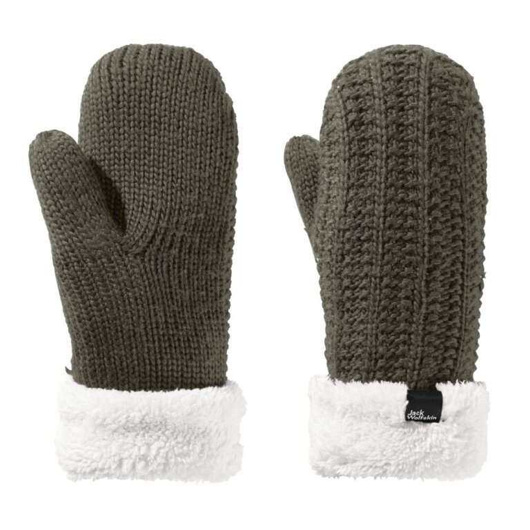 Jack Wolfskin Winterhandschuhe (Fäustling) Highloft Knit Mitten (aus  weichem Sherpafleece, warm) mossgrün Damen online bestellen