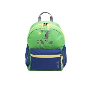 Jack Wolfskin Kinder-Tagesrucksack Little Scout (für Kinder ab 6 Jahren) grün/blau/gelb 10 Liter