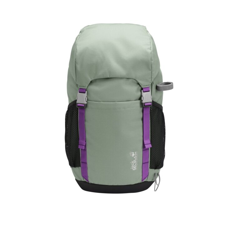 Jack Wolfskin Kinder-Wanderrucksack Explorer (bequemes Tragesystem, für Kinder ab 6 Jahren) salbeigrün 20 Liter