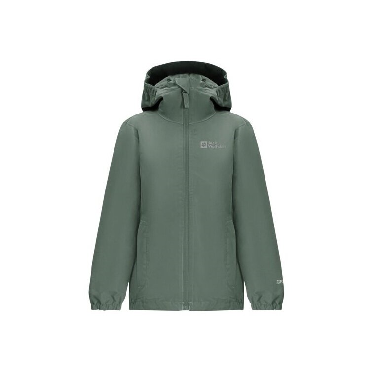 Jack Wolfskin Regenjacke Flaze Texapore (winddicht, wasserdicht und leicht) hedgegrün Kinder